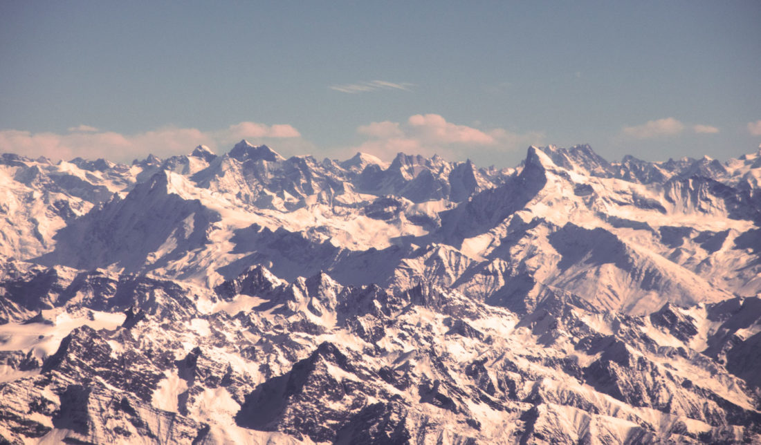 View from the flight to Srinagar from Delhi